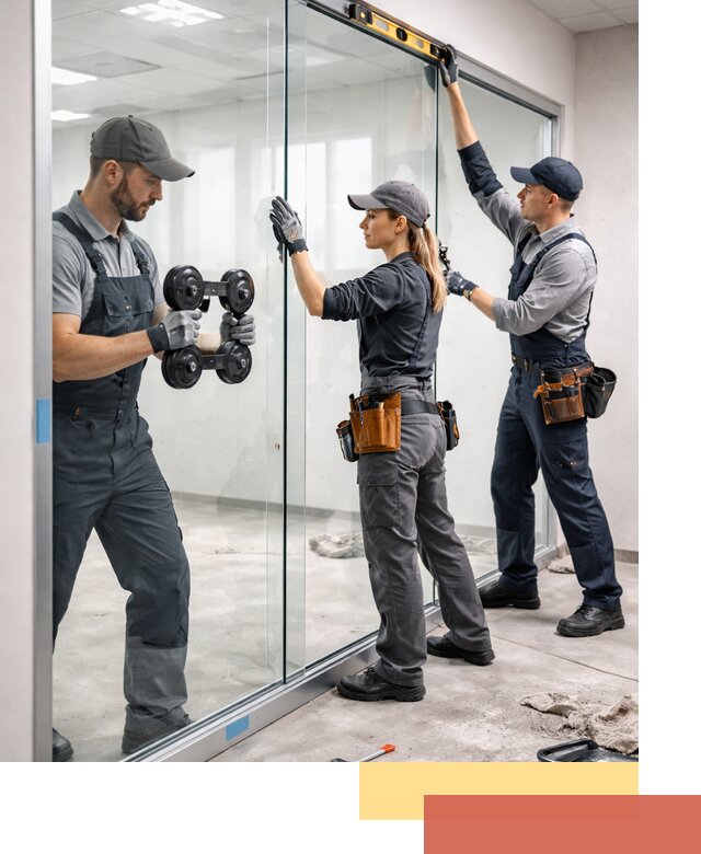 Профессиональный монтаж стеклянных перегородок в Егорьевске