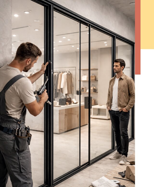 Стеклянные перегородки для магазинов в Егорьевске от 8303 руб. под ключ | ОТДЕЛОЧНИК-Грь