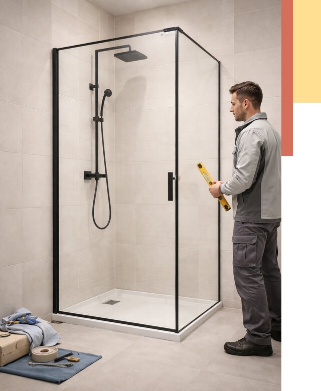 Стеклянные перегородки для душа в Егорьевске от 12658 руб. | Монтаж под ключ — ОТДЕЛОЧНИК-Грь