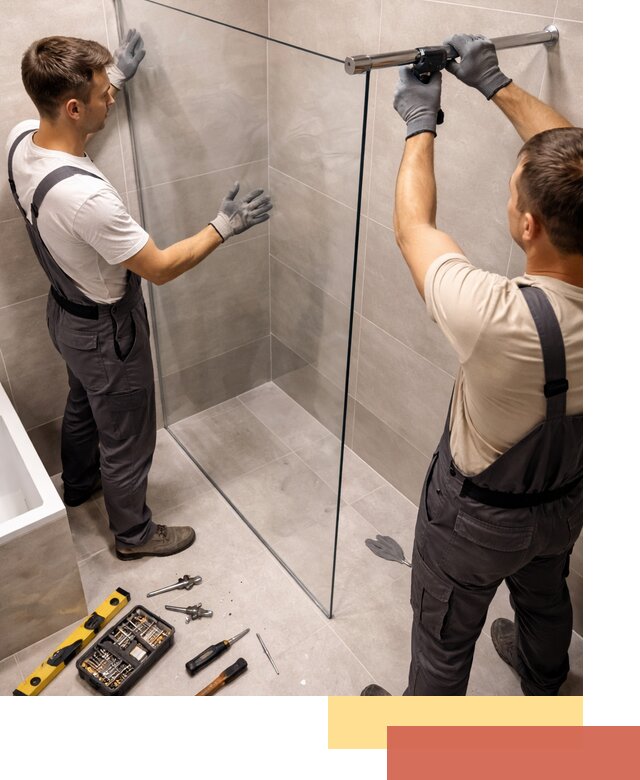 Стеклянные перегородки для душа в Егорьевске — изготовление и монтаж