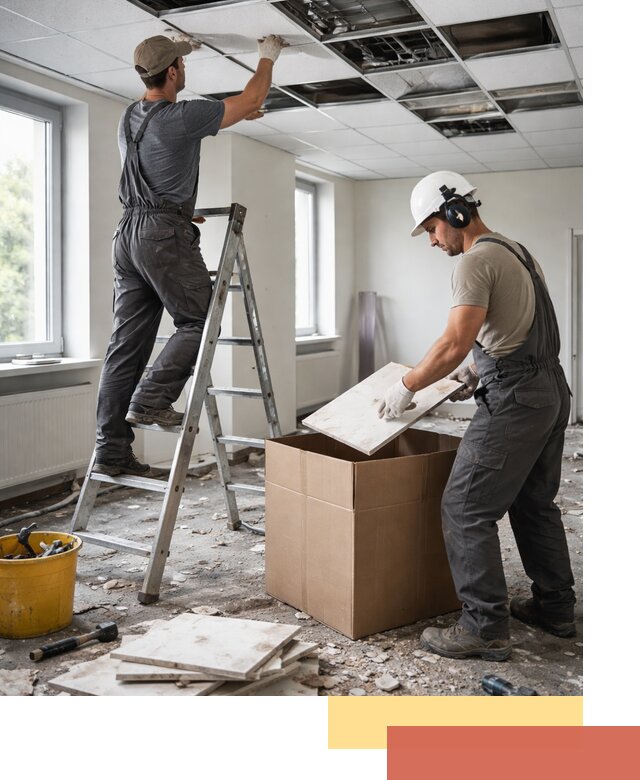 Демонтаж потолочной плитки в Егорьевске быстро и аккуратно