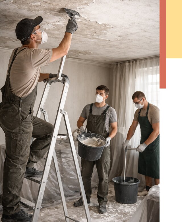 Удаление побелки с потолка в Егорьевске от 2532 руб. быстро и недорого | ОТДЕЛОЧНИК-Грь