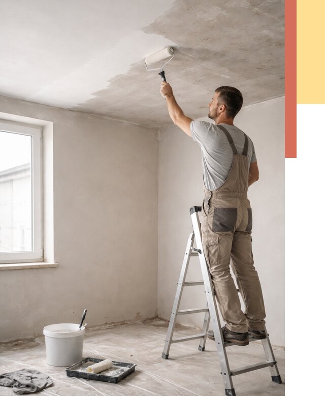 Грунтовка потолка в Егорьевске от 2532 руб. — быстро и недорого | ОТДЕЛОЧНИК-Грь