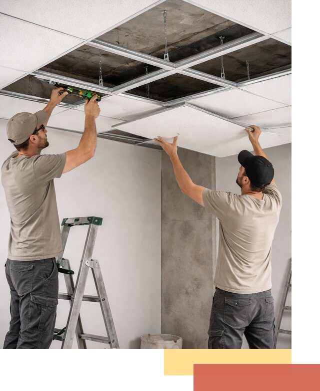 Монтаж потолка Армстронг под ключ в Егорьевске