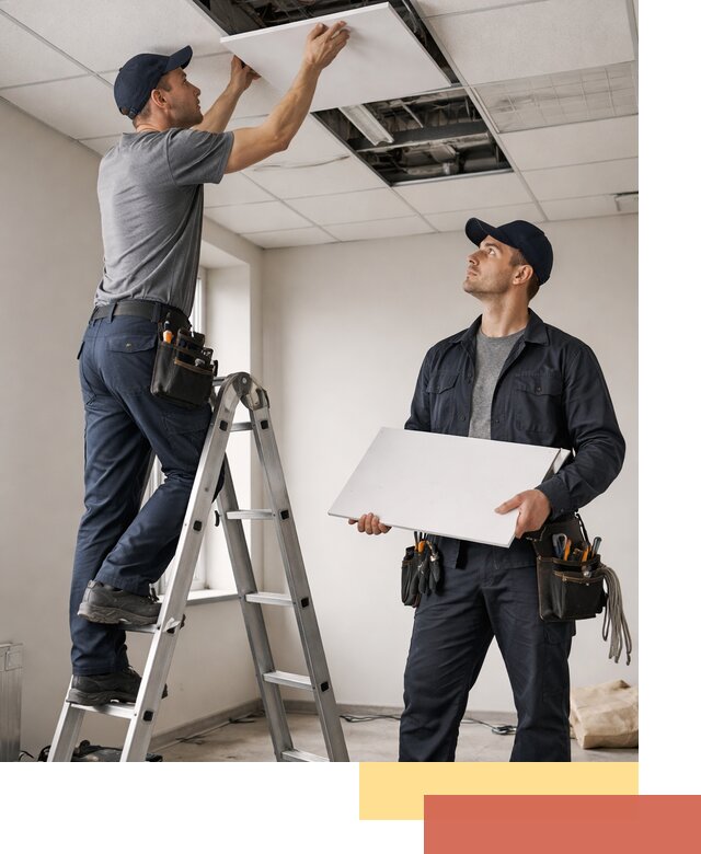 Обслуживание подвесного потолка в Егорьевске — ремонт и чистка