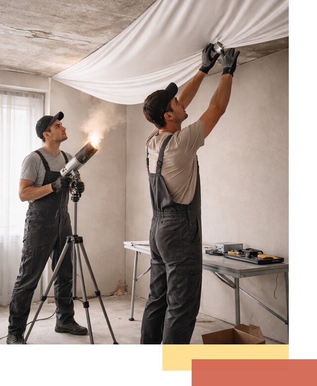 Установка натяжного потолка под ключ в Егорьевске