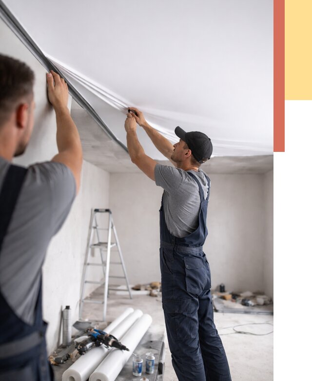 Монтаж матового натяжного потолка в Егорьевске от 4557 руб./м² — быстро и недорого | ОТДЕЛОЧНИК-Грь