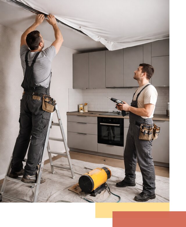 Монтаж натяжного потолка на кухне в Егорьевске