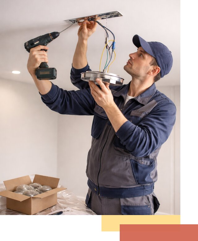 Установка люстры в натяжной потолок в Егорьевске