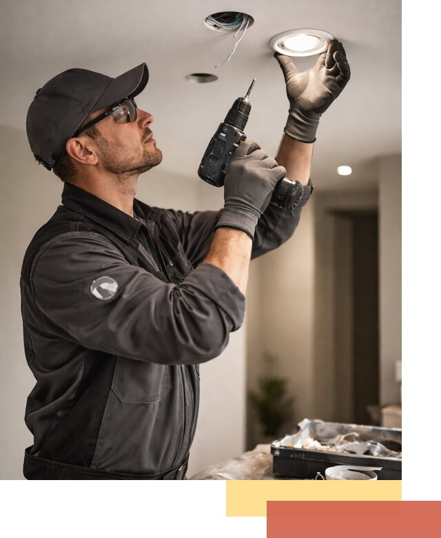 Установка точечных светильников в натяжной потолок в Егорьевске