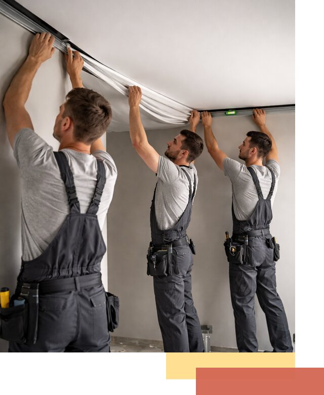 Теневые натяжные потолки в Егорьевске: монтаж и отделка быстро и качественно