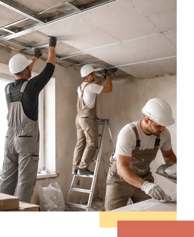 Одноуровневый потолок из гипсокартона в Егорьевске — монтаж и отделка