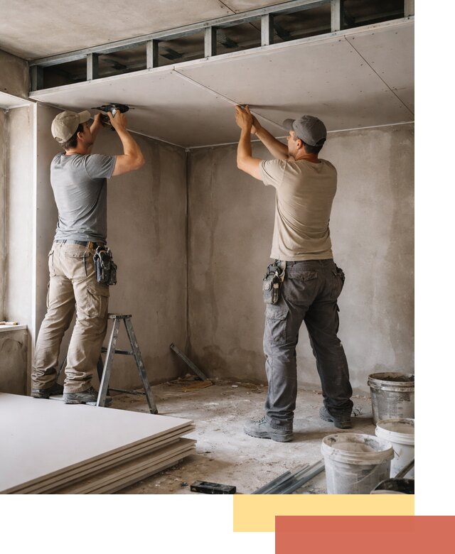 Короб из гипсокартона на потолке под ключ в Егорьевске