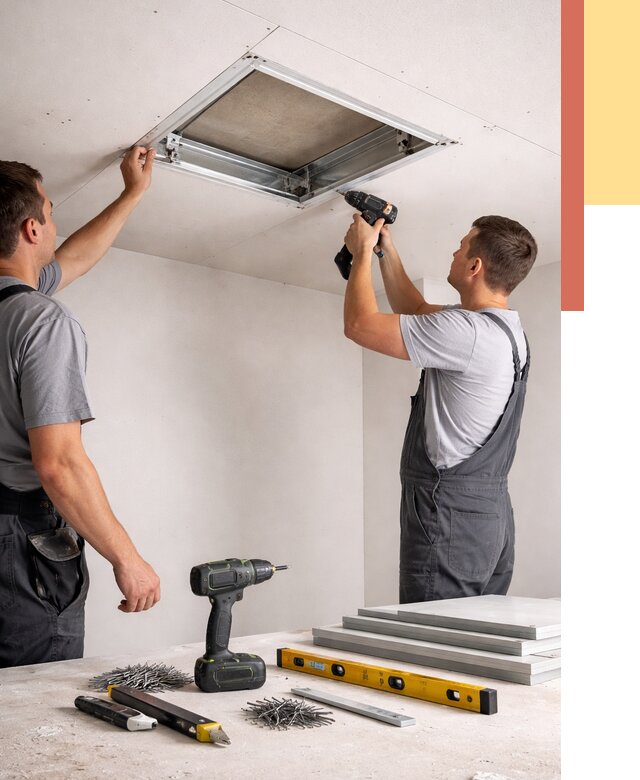 Установка люка в потолок ГКЛ в Егорьевске от 2532 руб. под ключ | ОТДЕЛОЧНИК-Грь