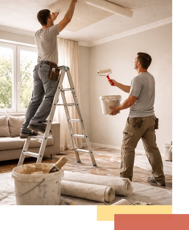 Поклейка обоев на потолок в Егорьевске — качественно и быстро