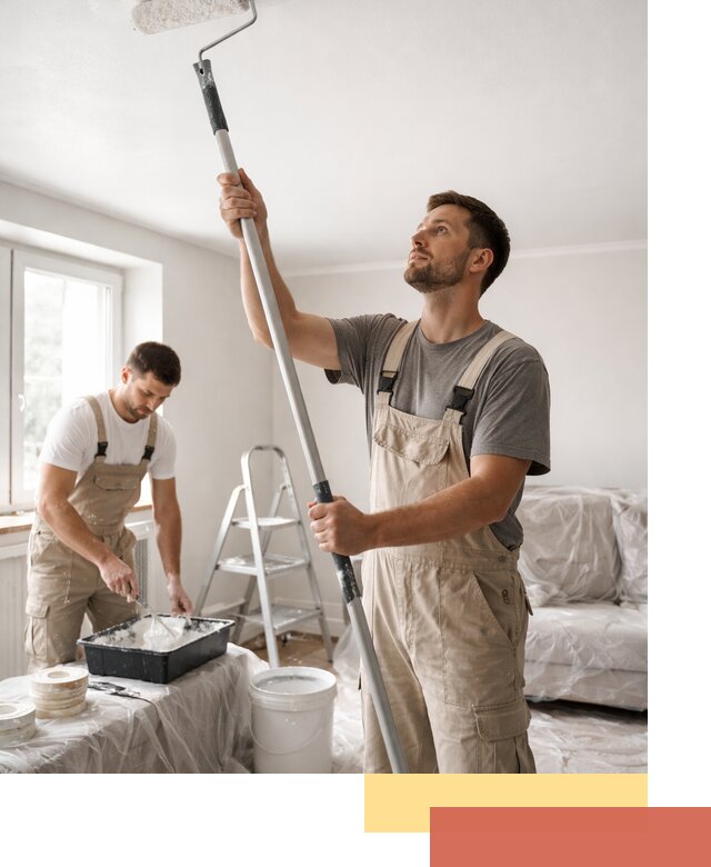 Покраска потолка водоэмульсионной краской в Егорьевске