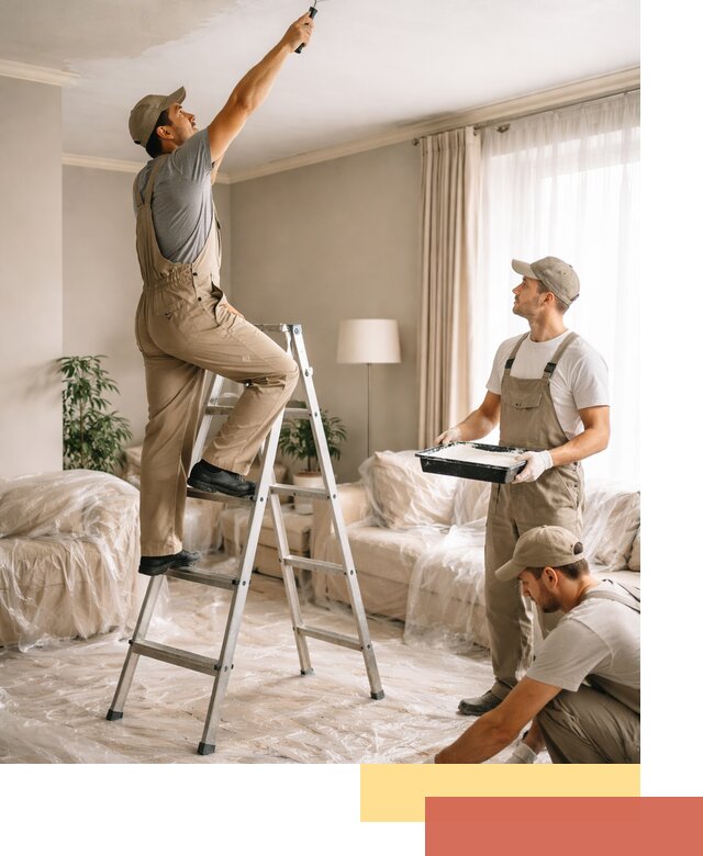 Покраска потолков акриловой краской в Егорьевске качественно и быстро