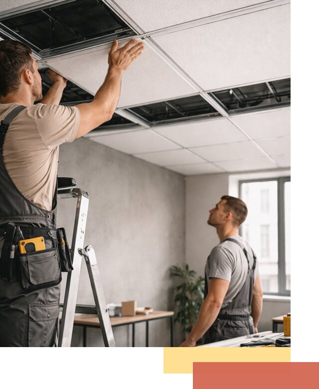 Монтаж потолочной плитки в Егорьевске качественно и в срок