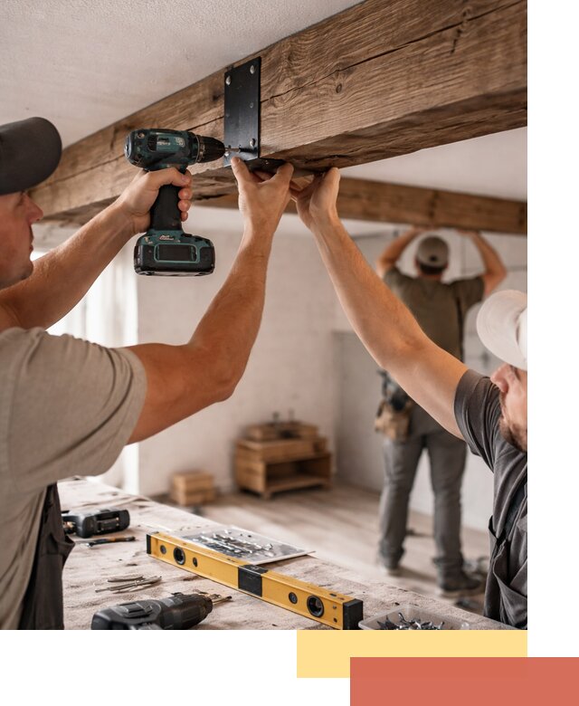 Монтаж декоративных потолочных балок в Егорьевске