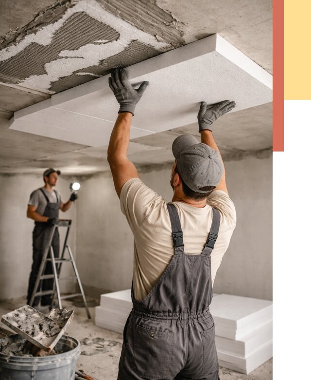 Утепление потолка пенопластом в Егорьевске от 4557 руб/м2 — недорого и быстро | ОТДЕЛОЧНИК-Грь