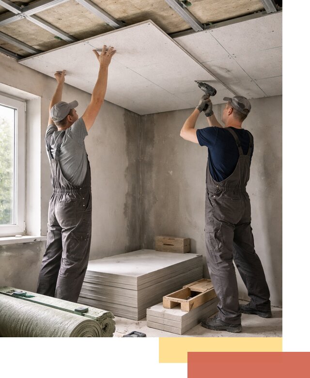 Шумоизоляция потолка панелями ЗИПС в Егорьевске